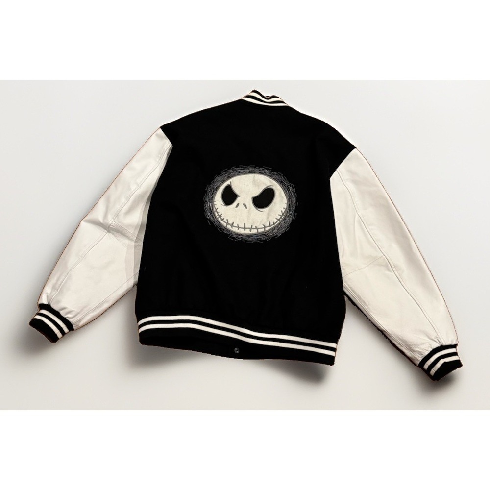 Vintage 90s Disney Nightmare Before Christmas Wool Varsity Jacket M Rare